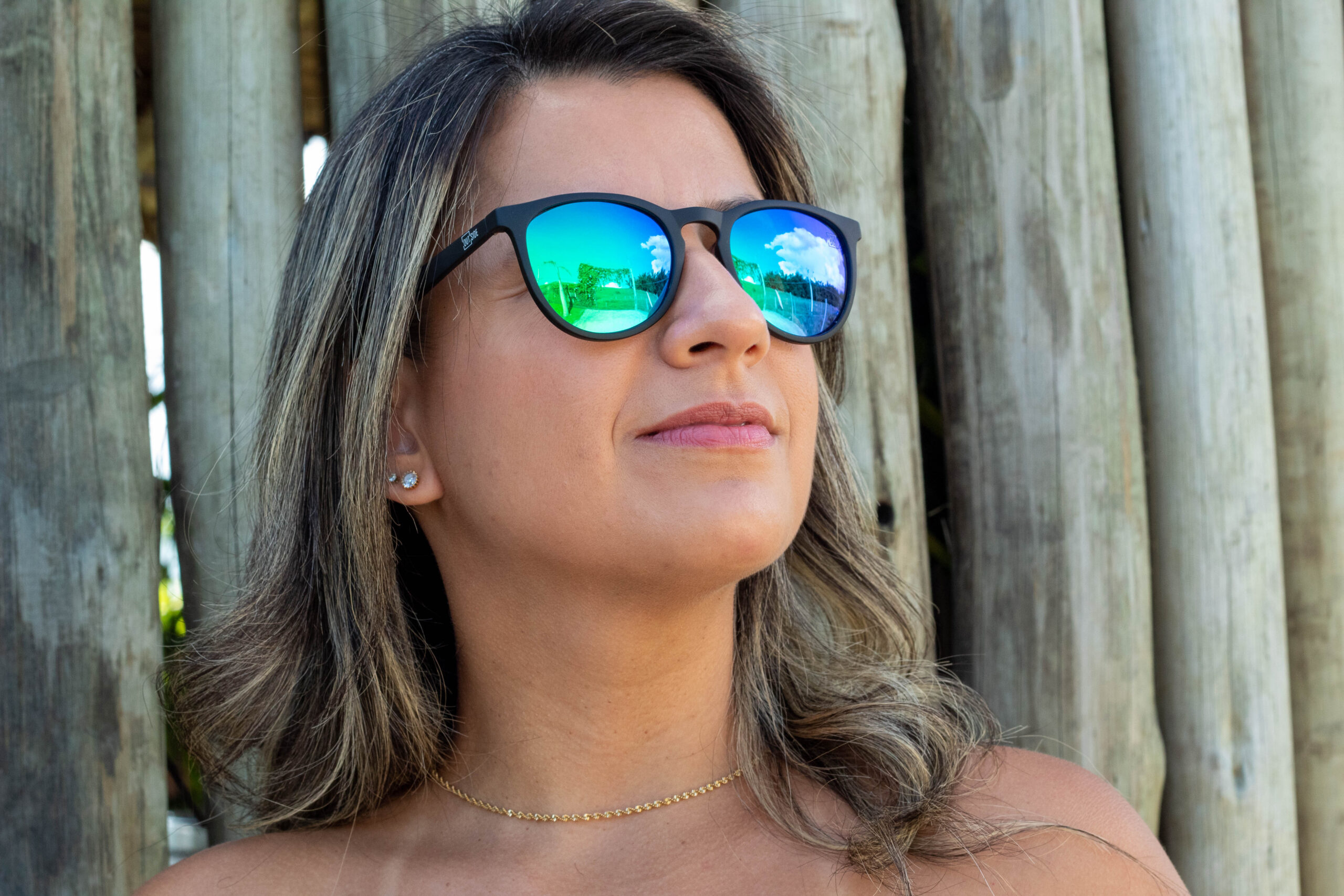 Óculos de Sol Ipanema Preto c/ Camaleão Espelhado (Unissex) - Image 3