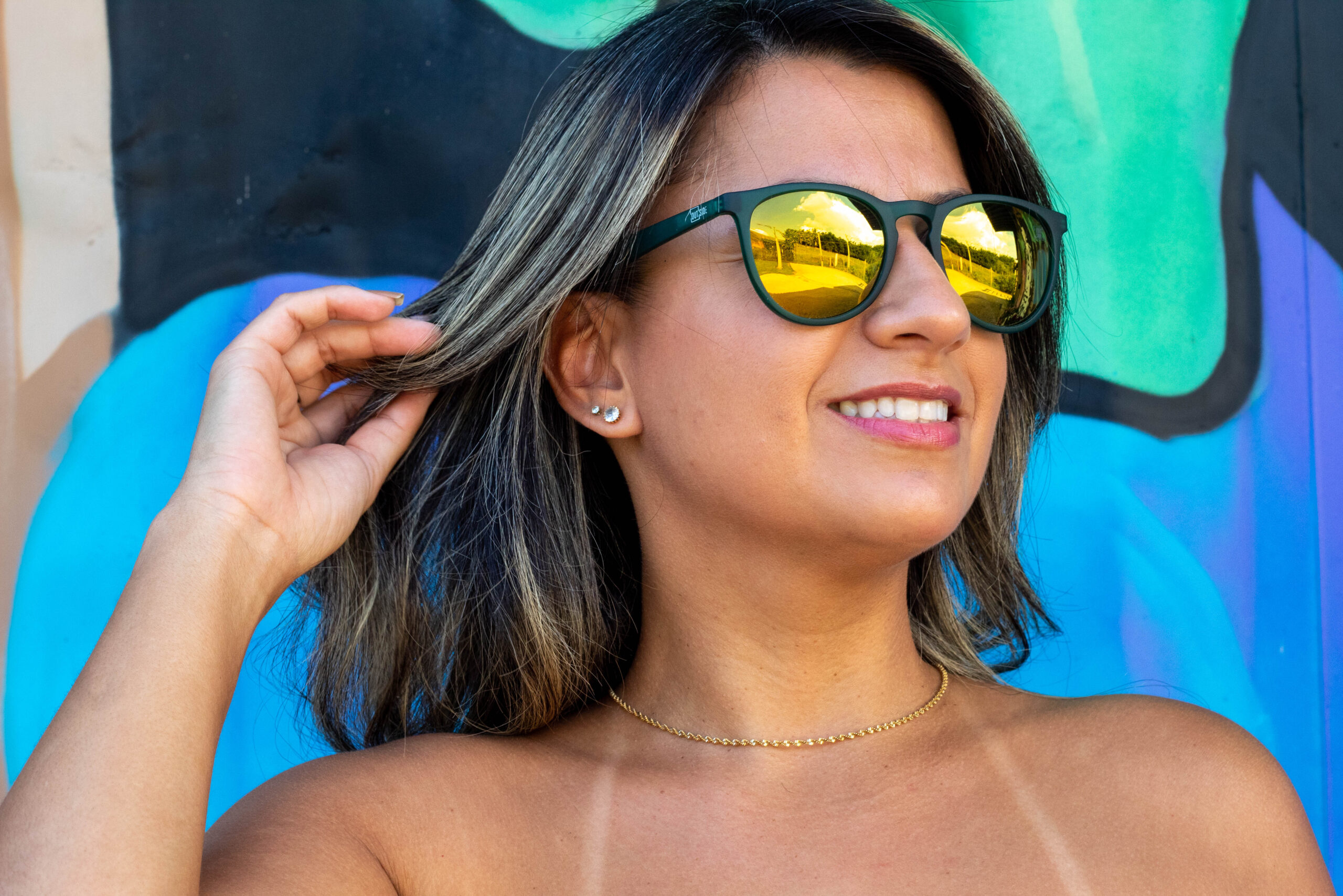 Óculos de Sol Ipanema Verde Espelhado (Unissex) - Image 2