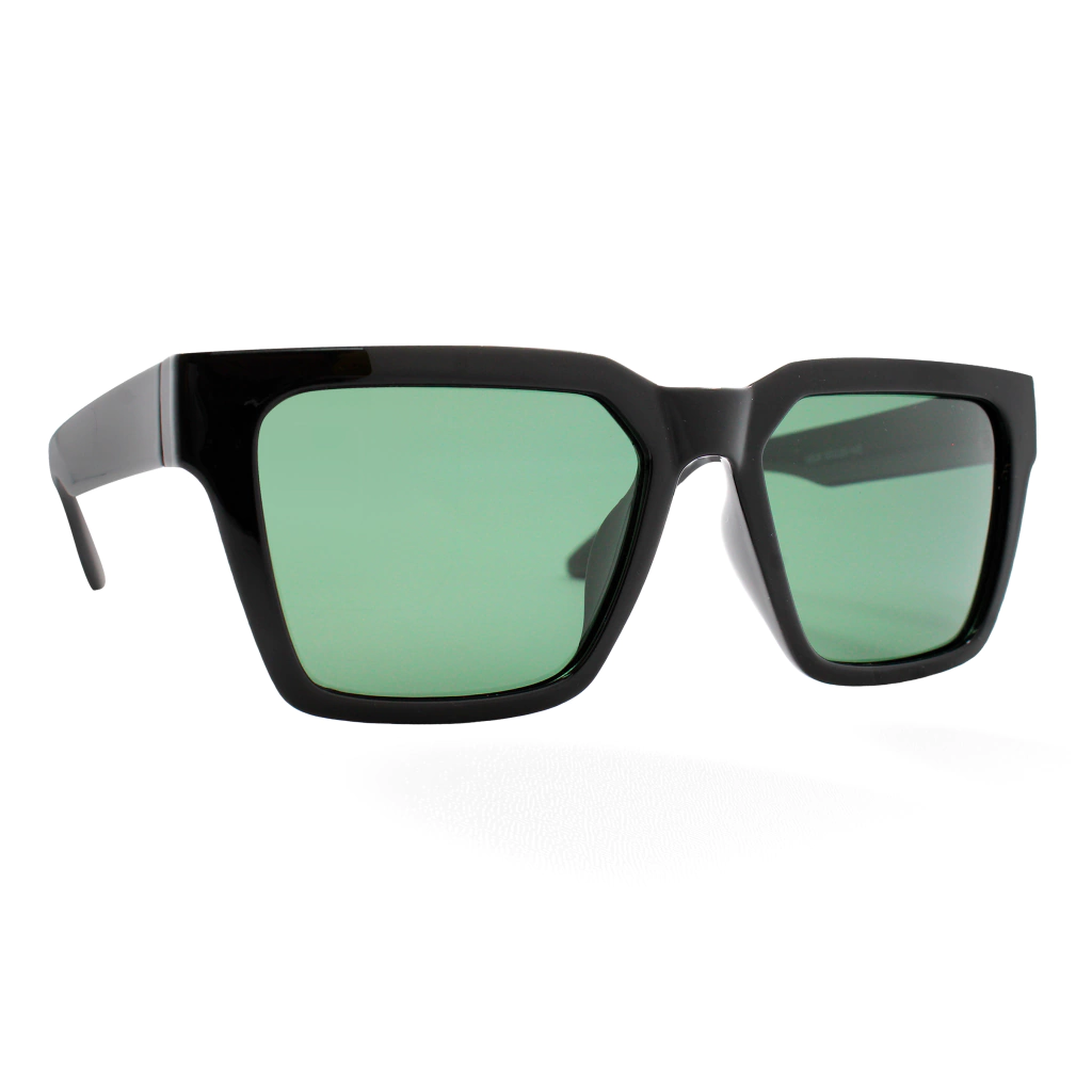 Óculos de Sol Praça do Pôr do Sol Preto c/ Verde G15 (Unissex)